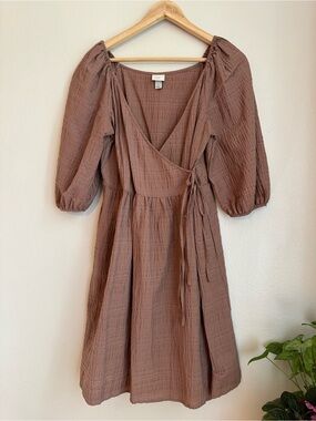 A New Day -  Dusty Rose Wrap Dress